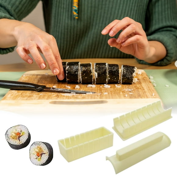 LSLJS Kit de Fabrication de Sushi - Ensemble de Sushi Outils de Fabrication de Sushi en Plastique avec Plusieurs Formes Différentes de Moules à Rouleaux de Riz à Sushi - Outils de Sushi pour la Maison