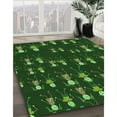 thumbnail image 3 of Ahgly Tapis d'Intérieur Lavable en Machine Carré Transitionnel Vert Lime Foncé, 7 Pieds Carré, 3 of 7