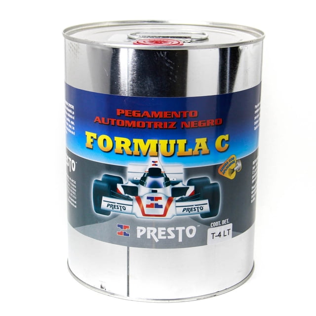 Formula C pegamento automotriz negro Presto 4LT