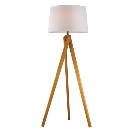 Woodbury Highway - One Light Floor Lamp Natural Wood Tone Finish with ...