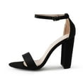 thumbnail image 2 of J. Adams Shirley High Silver Comfortable Heels for Women | Open Toe Ankle Strap Sandal Block Heel Dress Platform, 2 of 6