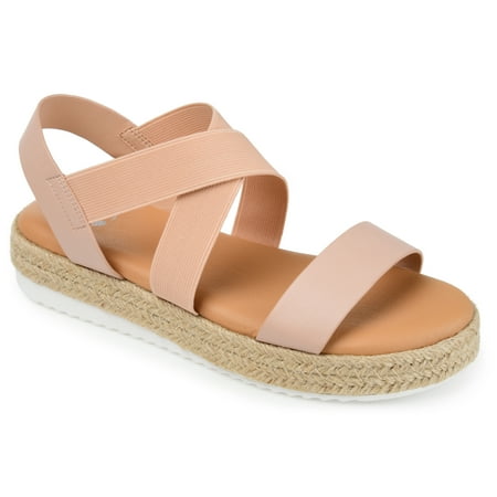 

Journee Collection Womens Caroline Tru Comfort Foam Espadrille Sliver Wedge Sandals