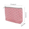 thumbnail image 2 of Bolsas de maquillaje planas rectangulares convenientes de 1 Pc de Unique Bargains para viajar, pequeñas, rojas y grises, de poliéster, 2 of 5