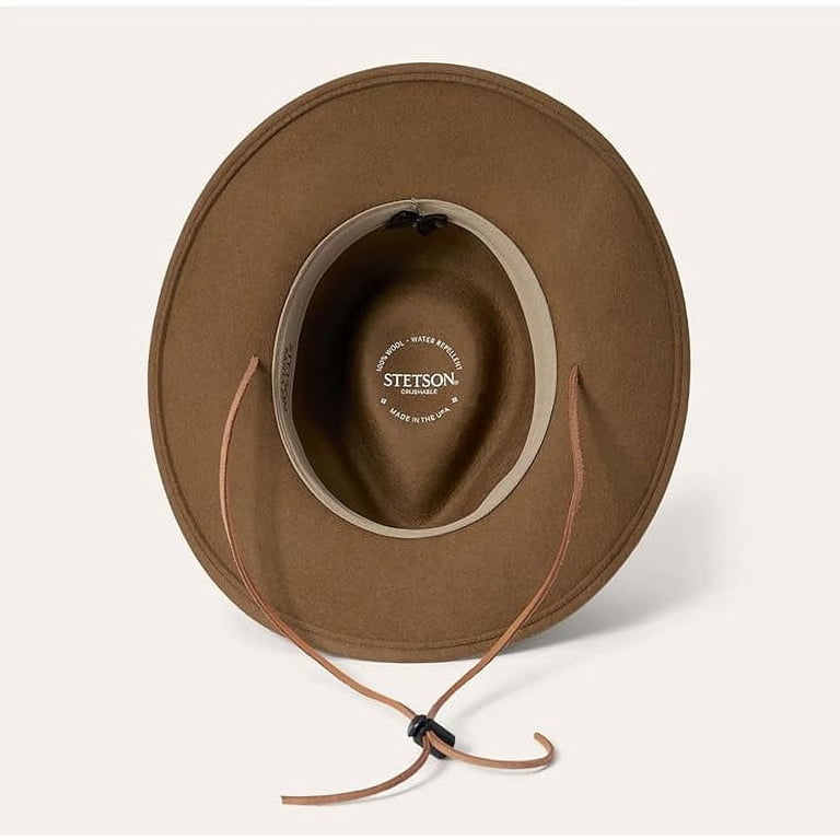 Stetson Men's Santa Fe Crushable Wool Hat (Driftwood, Medium