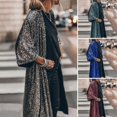 thumbnail image 3 of Cárdigan holgado con puntadas abiertas y mangas para mujer, chaqueta con capa de longitud media con lentejuelas brillantes, ropa de calle, 3 of 4