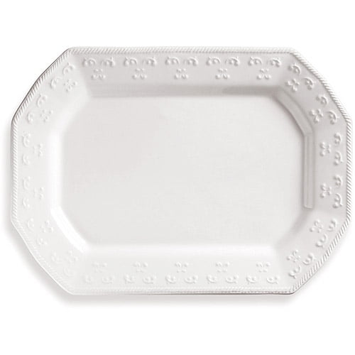 Better Homes and Gardens 14" x 10.25" Ivory Scroll Serving Platter