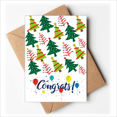 thumbnail image 1 of Merry mas Tree Green Illustration Wedding Cards Congratulations Greeting Envelopes, 1 of 3