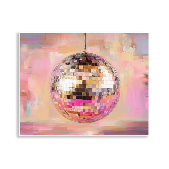 Stupell Industries Mirrored Disco Ball Music Painting Unframed Art Print Wall Art, 14 x 11