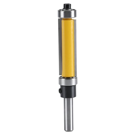 

Flush Trim Router Bit with Top and Bottom Bearing 1‑1/2inch H X 1/4inch Shank Woodworking Tool