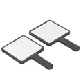 thumbnail image 2 of Handheld Makeup Mirror, Square Design Makeup Mirror, For Makeup Bag Black, 2 of 8