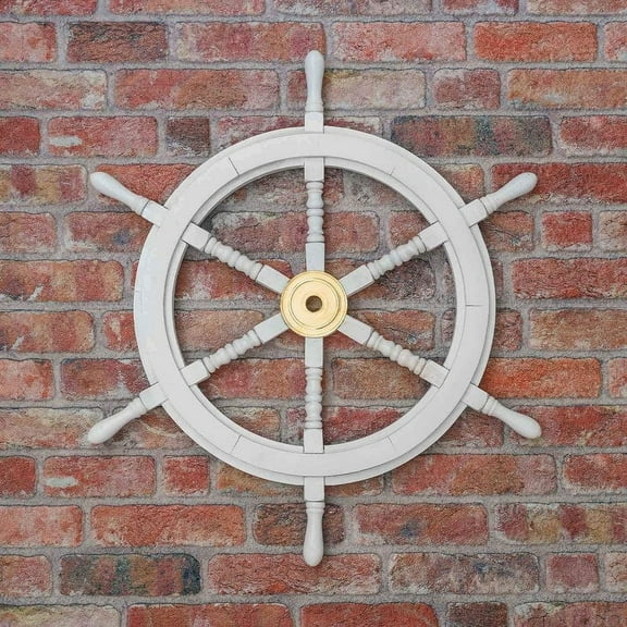 Wooden Ship Steering Wheel | Pirate Rustic Captain Ship Wheel | Home Décor | Luxury Gift Décor | Pirate Décor