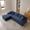 Blue, variant on 105" L Shaped Modular Sectional Sofa, Deep Seat Corduroy Couch for Living Room, No Assembly Required, Black