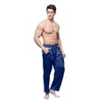 thumbnail image 4 of Tony & Candice Pantalon de Pyjama en Satin pour Hommes, Bas de Pyjama Longs (Large, Bleu Nuit), 4 of 4