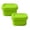Green*2, variant on 1 Pcs Silicone Snack Container, Leak Proof Stackable Food Storage Containers with Lids for Travel Office Fruits Nuts Salads Sauces for Daycare Travel