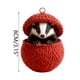 thumbnail image 3 of Adornos navideños, regalos navideños, bolas de punto navideñas, adornos acrílicos, lindos amigos del bosque con patrones Fair-Isle, linda serie de colgantes con animales, 3 of 6