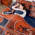 thumbnail image 4 of jejeloiu Footfall Sport Game 7-Piece Bedding Comforter Set,Orange Rugby Helmet King Bedding Sets For Adults Reversible, 4 of 8