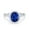 Blue Sapphire CZ, variant on Art Deco Oval Ring Aquamarine CZ 925 Sterling Silver Size 4