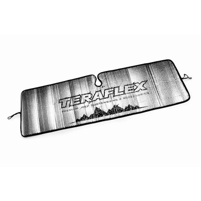 Teraflex Pare-Brise 5028701 Pliant; Isolation en Mousse Épaisse de 6 Millimètres; Ajustement Direct; Logo Teraflex Argent/noir; avec Sangles Élastiques