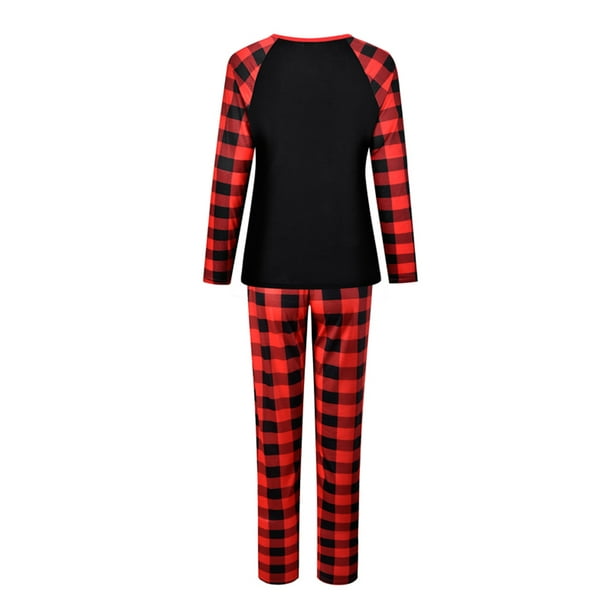 Conjunto de pijamas para hombre y pantalones ropa de dormir a juego con la familia ciervo a cuadros Papa Negro XL Nituyy GL1043 QZ14136B3 Walmart en linea