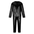 thumbnail image 3 of Yaoyar Men's Sauna Suit Set for Workout, Sweat Enhancing Long Sleeve Top and Pants for Fitness and Training, Performance Wear, 3 of 8