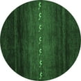 thumbnail image 1 of Ahgly Company Indoor Round Abstract Emerald Green Contemporary Area Rugs, 5' Round, 1 of 4