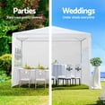 thumbnail image 4 of 10x20' Outdoor Garden Gazebo Wedding Party Tent Canopy with Removable Sidewalls - White, 4 of 7