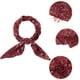 thumbnail image 4 of Bufandas de gasa para mujer - 27.6 X27.6 - Pañuelo cuadrado con estampado floral Pañuelo para el cuello Pañuelo para el cuello Vino rojo 70x70cm/27.6x27.6 inches(LxW), 4 of 5
