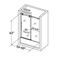 thumbnail image 2 of LessCare  Luxury Tempered Glass Frameless Bathtub/ Shower Door, 2 of 3