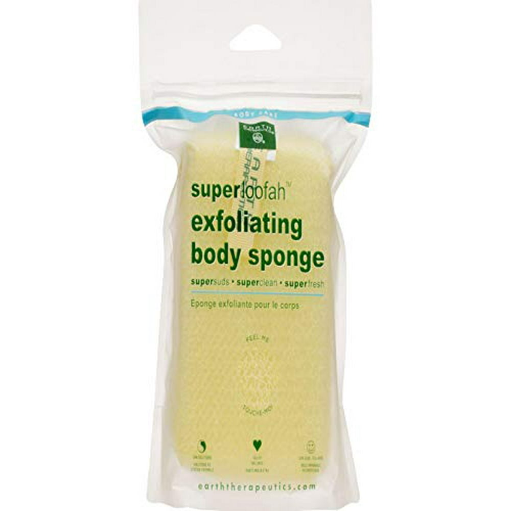 Earth Therapeutics 1711423 Loofah Super, Exfoliating Body Sponge