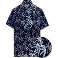 thumbnail image 6 of HAPPY BAY Men's Camp Beach Hawaiian Button up Casual Shirts XL Black, Palm Trees Summer Vacation Holiday, 6 of 6