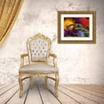 thumbnail image 3 of Terrill, Steve 32x26 Gold Ornate Wood Framed with Double Matting Museum Art Print Titled - OR, Abstract of purple chrysanthemum, 3 of 4