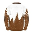 CCRFTGI Ugly Christmas Sweatshirts Men High Henley Neck Xmas Tree
