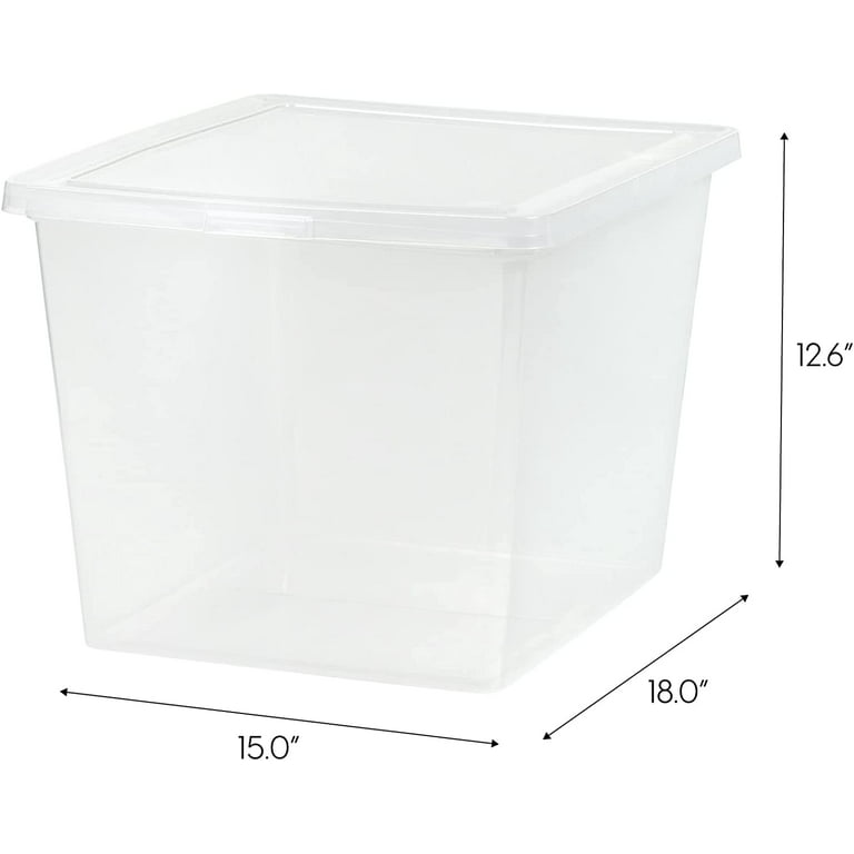 Neadas 36 Quart Large Plastic Storage Box, Clear Plastic Storage Totes, 4  Packs