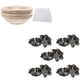 thumbnail image 2 of Juego de 10 sartenes para tortillas (negras) y juego redondo, 2 cestas para pan y masa de pan, cesta de fermentación Banneton, 2 of 8