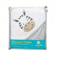 thumbnail image 3 of Spasilk Bath Hooded Towels & Washcloths Set for Babies, 23-Piece Gift Set, White Zebra, 3 of 6