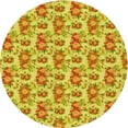 thumbnail image 1 of Ahgly Tapis Rond Lavable en Machine Intérieur Transitionnel Jaune Banane, 7 Pieds Rond, 1 of 7