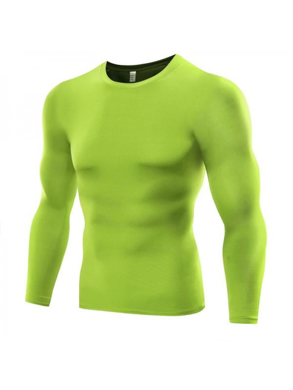 Mens Workout Sports Compression Base Layer Shirts Cycling Tights Cool Dry Tops 
