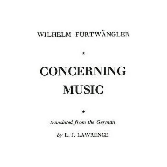 Concerning Music, (Hardcover)