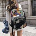 thumbnail image 5 of Iauyy Clear Backpack Heavy Duty PVC Transparent Backpack for College Workplace, Rainbow Background Pattern, 5 of 8