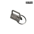 thumbnail image 3 of Uxcell 26mm Key Fob Hardware with Keychain Ring for Bag Webbing Wristlets Dark Nickel 20 Pack, 3 of 5
