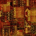 thumbnail image 1 of Ahgly Company Machine Washable Indoor Square Patchwork Yellow Transitional Area Rugs, 6' Square, 1 of 4