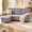 Grey, variant on YIORTWO 3-Seat Modular Sectional Sofa with Reversible Chaise, Deep Seat L-Shaped Upholstered Couch for Apartment and Living Room, Grey