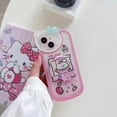 thumbnail image 1 of Funda de teléfono de dibujos animados de Hello Kitty para iPhone 14, 13, 12, 11 Pro Max, Xs, Xr, funda con espejo de maquillaje para niñas, 1 of 4