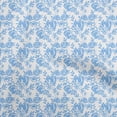 thumbnail image 1 of oneOone Georgette Viscose Medium Blue Fabric Floral Craft Projects Decor Fabric Printed By The Yard 42 Inch Wide, 1 of 4