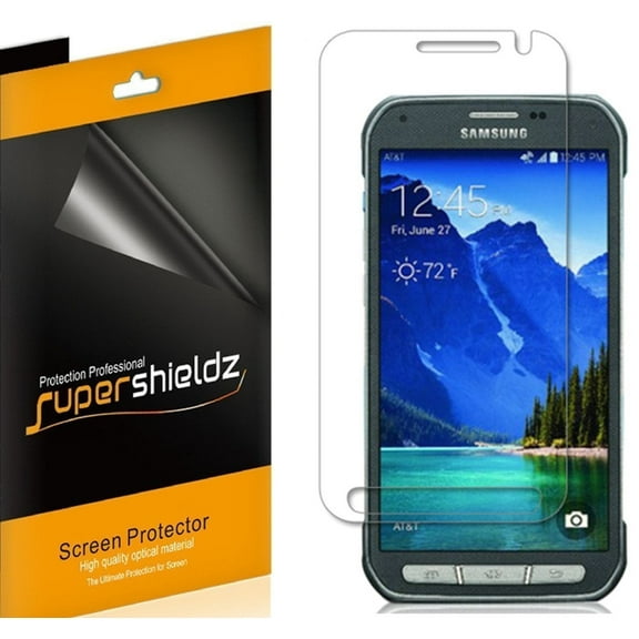 [6-pack] Supershieldz for Samsung Galaxy S6 Active Screen Protector, Anti-Bubble High Definition (HD) Clear Shield