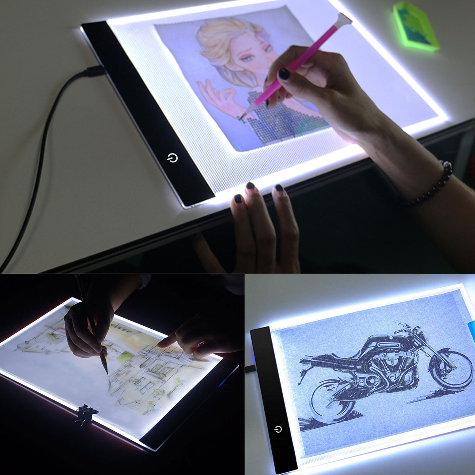 A4 Size Ultra-Thin Portable LED Light Box Tracer LED Artcraft Tracing Light  Pad Light Box w 3 Level Brightness for 5D DIY Diamond Painting Artists  Drawing Sketching Animation | Walmart Canada