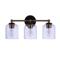 thumbnail image 3 of Coppa 3 - Light Flat Black And Satin Brass Brass Traditional Incandescent Glass And Steel, 3 of 7