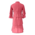 thumbnail image 6 of Kids Prayer Dress Muslim Clothes for Girls Chiffon Long Sleeve Abaya with Hijab Two Piece Maxi Islamic Set Scarf Kaftan Jilbab Hot Pink 9-10 Years, 6 of 7