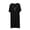 Black, variant on Miluxas Men's Modal Short Sleeve Nightshirt, V-Neck Button Detail Sleep Shirt, Ultra-Soft Loungewear Nightgown with Side Slits for Men Gray XL(XL)