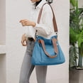 thumbnail image 3 of Sunshinejing Women's Canvas Tote Bag Work Shoulder Crossbody Bags Vintage Multi-pocket Handbags, 3 of 14